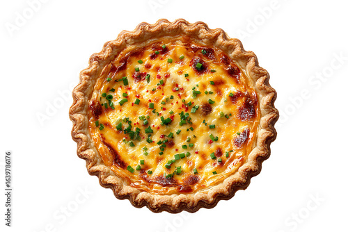 Quiche isolated on a transparent background