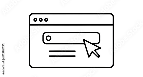 online window illustration, digital browser frame, browser interface vector, internet surfing icon, website browsing illustration, flat browser window, browser window graphic, online navigation vector