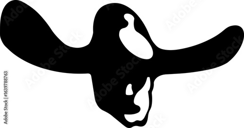 abstract design of American wild west desert with cowboys - hand drawn Black illustration. Ilustraciones del viejo oeste. PNG.JPG. VEKTOR
