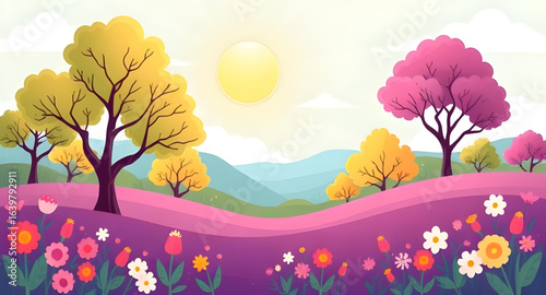 spring tree blossoms, new leaves in spring, flowering garden, countryside in spring, spring path, spring flowers with trees, idyllic spring landscape, bright spring colors, spring village scene, beaut