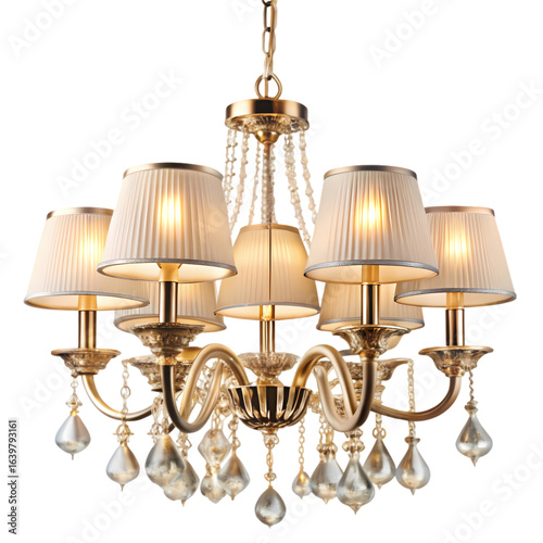 Elegant Gold Chandelier with Crystal Accents