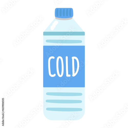 冷たい飲み物　ペットボトル　イラスト