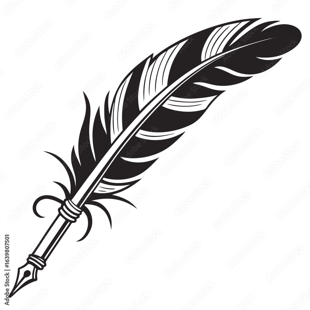 Fototapeta premium feather and ink