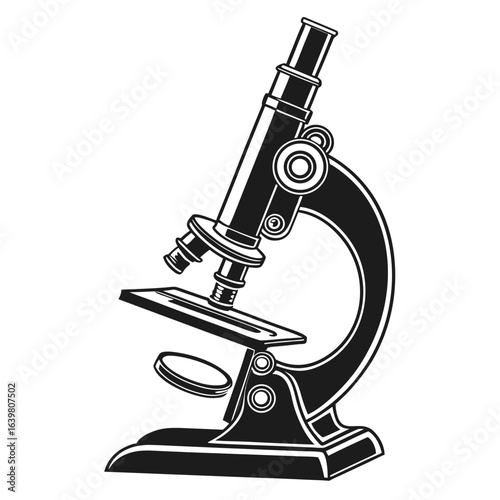 microscope isolated on white background