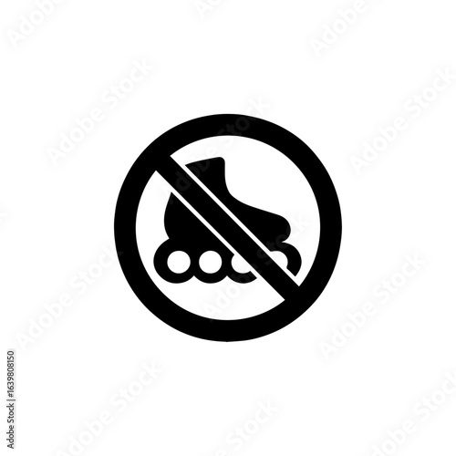 Prohibited rollerblading icon