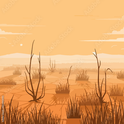 sunset in the desert