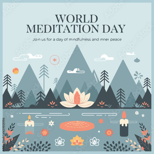 Celebrate World Meditation Day: Find peace, relax, and reconnect your mind with calming meditation practices.