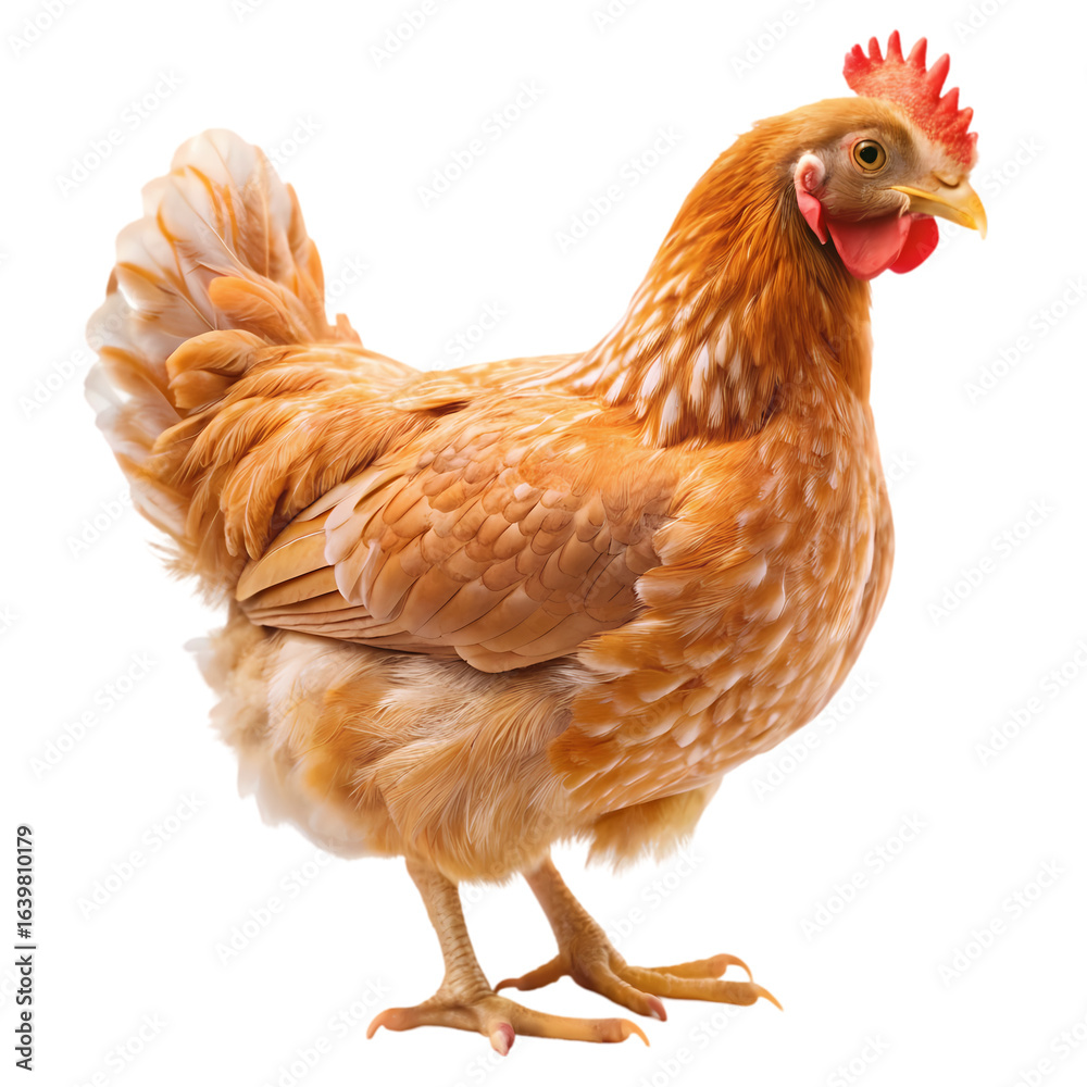Fototapeta premium A Profile of a Rhode Island Red Hen A Study in Poultry