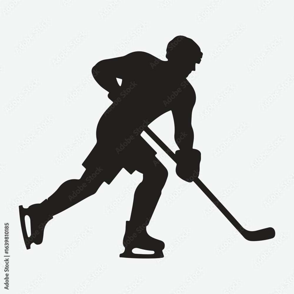 Obraz premium hockey player silhouette