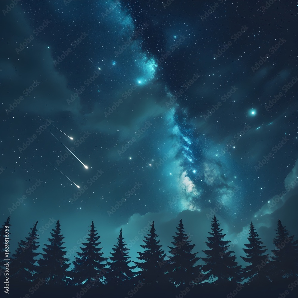 Naklejka premium night sky and stars