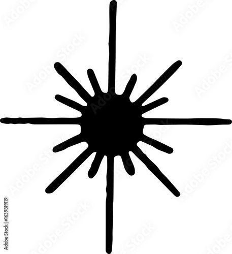 Hand drawn doodle abstract elements,  illustration. figuras ilustradas a mano color negro.