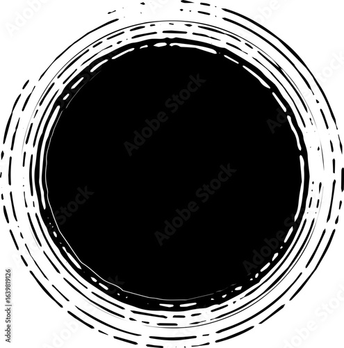 Hand drawn doodle abstract elements,  illustration. figuras ilustradas a mano color negro.