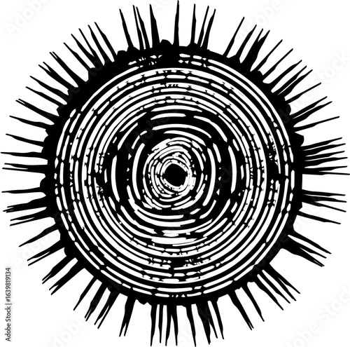 Hand drawn doodle abstract elements,  illustration. figuras ilustradas a mano color negro.