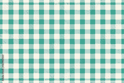 Seamless checked pattern of blue plaid fabric