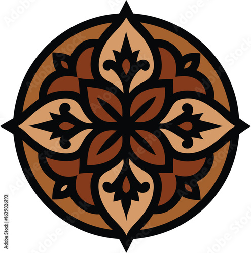 traditional carving medallion ornate floral