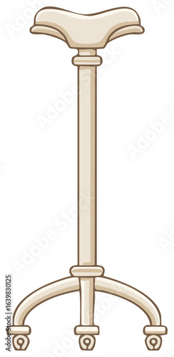 Walking Cane Cartoon Style with Three Pronged Base for Stability Assistance