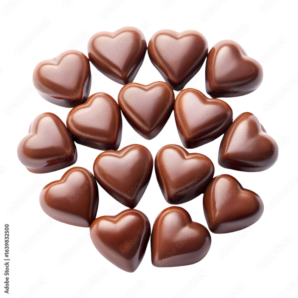 Fototapeta premium HeartShaped Chocolate Candies