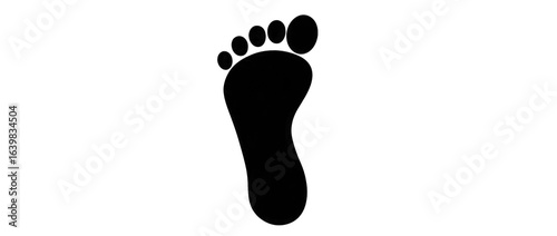 Silhouette of a foot print