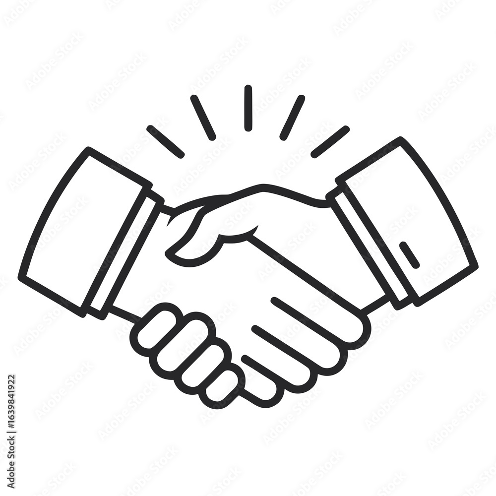 Obraz premium handshake vector illustration