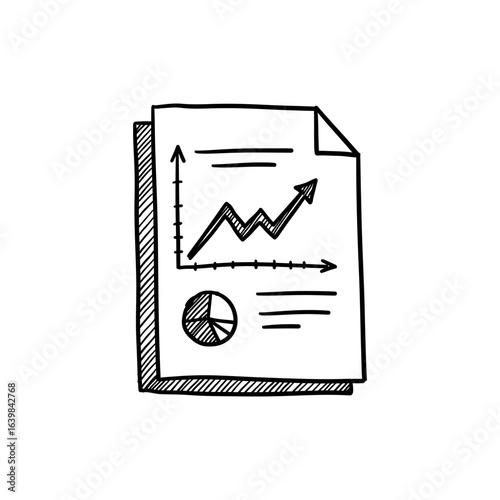 Graphs on Paper Spread Showing Data Analysis and Business Statistics