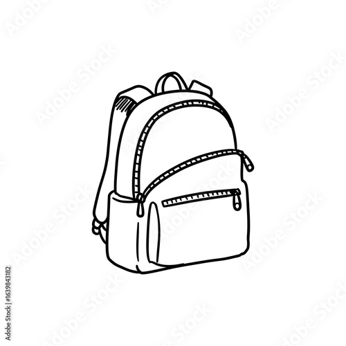 Backpack with zipper open revealing spacious interior compartment