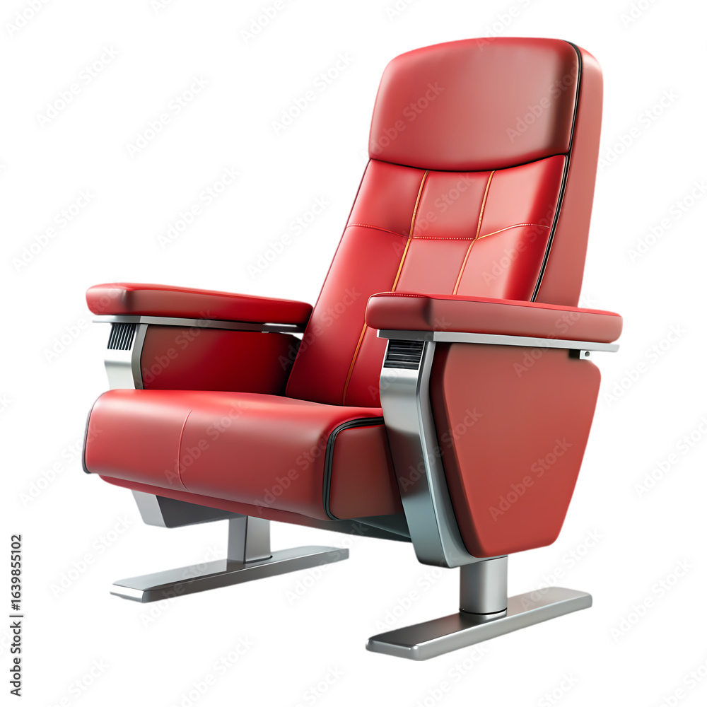 Fototapeta premium Luxurious Red Auditorium Seating Comfort and Style Redefined