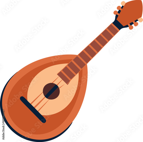 bouzouki vector traditional Greek string instream