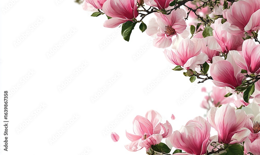 Naklejka premium Spring magnolia blossoms