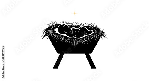 The humble birth of a savior under the guiding star of bethlehem