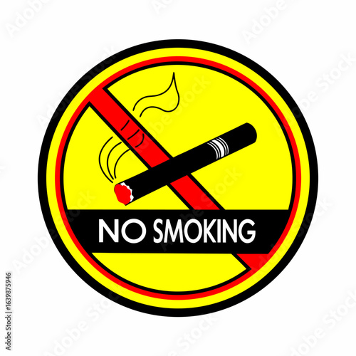 no smoking sign with cigarette