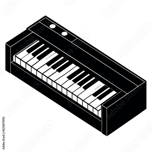 Digital Synthesizer on White