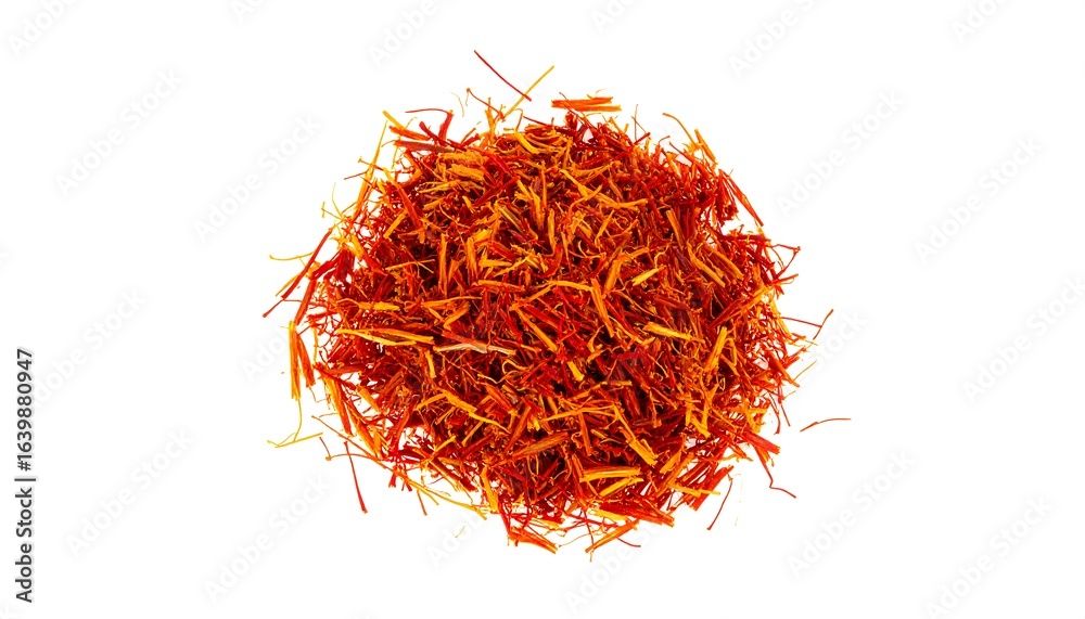 Fototapeta premium Pile of saffron threads close up