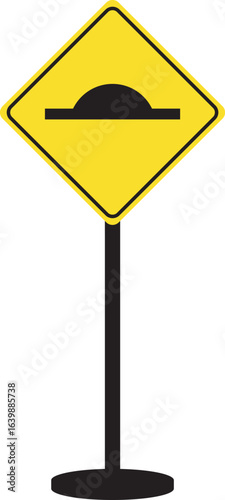 Speed Dump Traffic Sign Vector Design