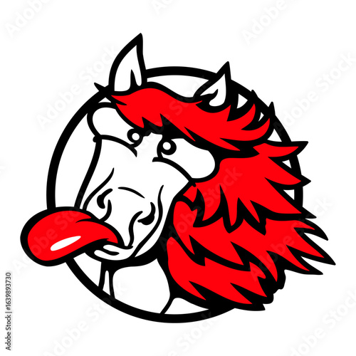 Horse Crazy Sticking out tongue funny silly Happy