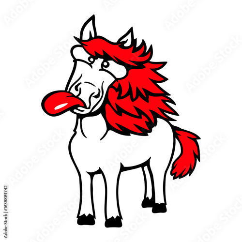 Horse Crazy Sticking out tongue funny silly Happy