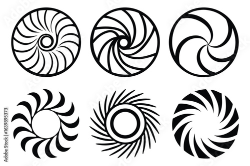 Circular Spiral Patterns – Abstract Vortex and Swirl Designs
