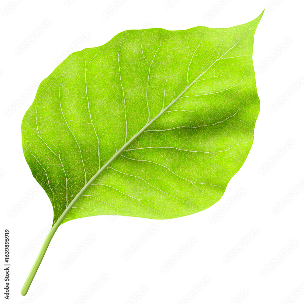 Fototapeta premium Detailed Green Leaf with Intricate Vein Structure