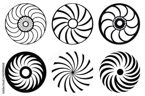 Circular Spiral Patterns – Abstract Vortex and Swirl Designs