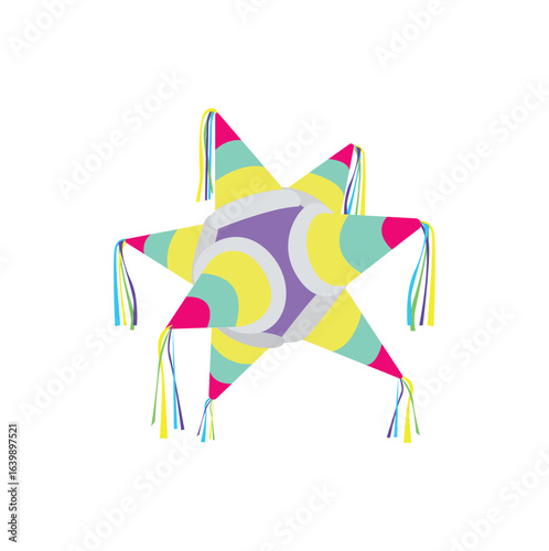 Pinata Cinco de Mayo celebration candy hit to break open toys toy emoji symbol sign icon vector illustration isolated flat