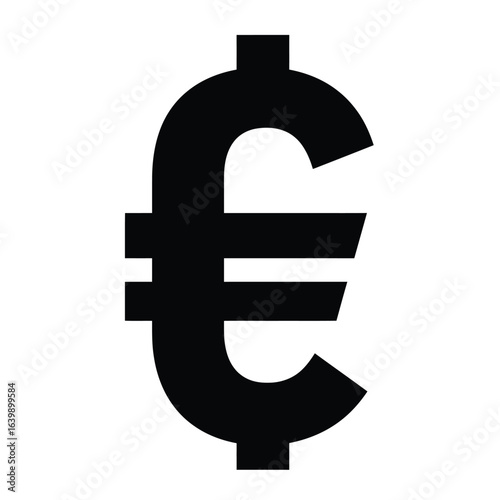 Black turkish lira currency symbol isolated on white background