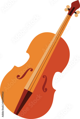 double bass vector large wooden string instrument