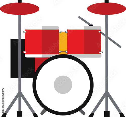rum set vector red shells with chrome hardware 