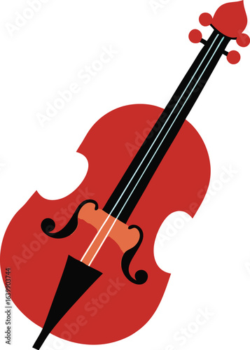 octobassist vector oversized string instrument
