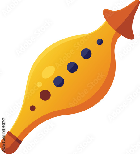 ocarina vector ceramic wind instrument with fang