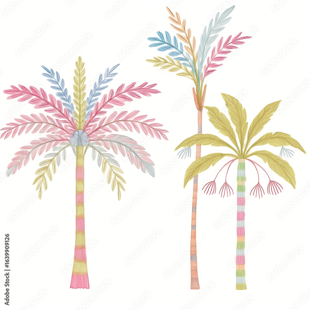 Obraz premium Tropical palm tree vector illustration perfect for beach summer designs
