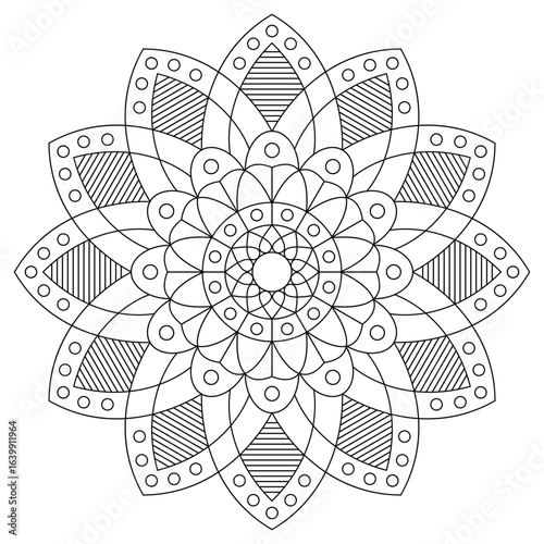 Mandala Template coloring book 1