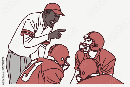 alabama crimson tide football sideline with coaches shouting plays and players huddled around strategizing during a timeout