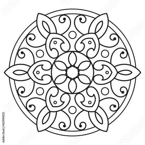 Mandala Template coloring book 4