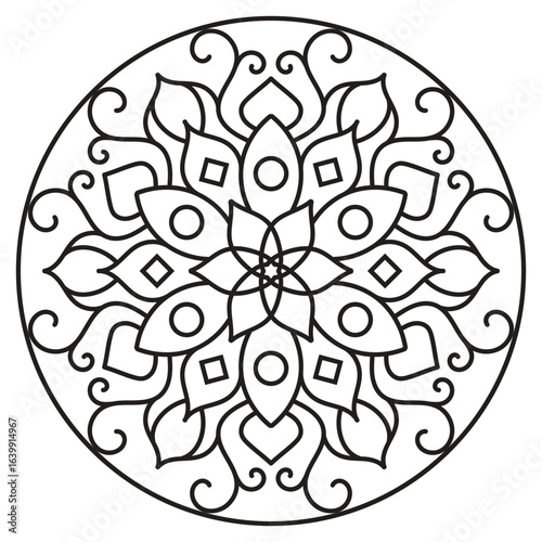 Mandala Template coloring book 5