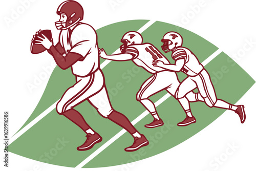 quarterback winding up for a pass in an alabama vs georgia showdown as defenders rush in with full intensity